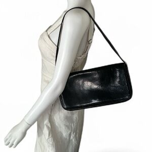 Fossil Black Leather Shoulder Bag
